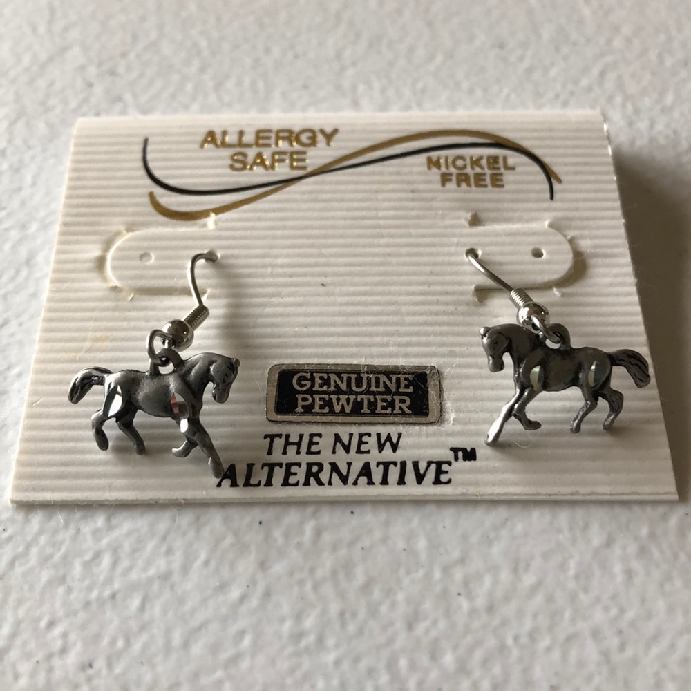 Genuine pewter earrings